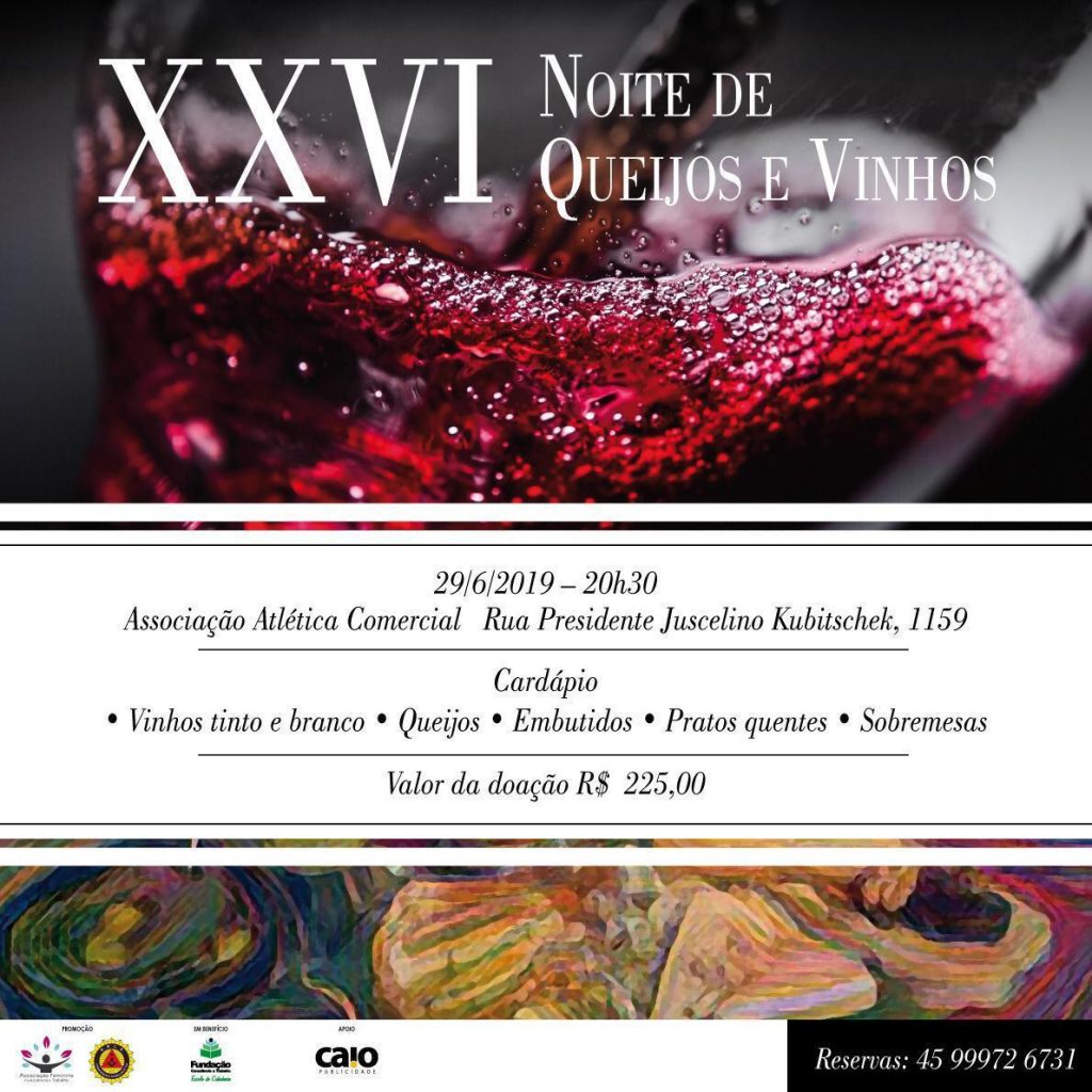 XXVI Noite de Queijos de Vinhos – Fundação Consciência e Trabalho